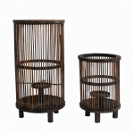 Lantaarn Rotan bruin set 2